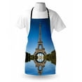thumbnail image 3 of Paris Apron Famous Eiffel Tower Reflected On Water Picture Historical French Architecture, Unisex Kitchen Bib Apron with Adjustable Neck for Cooking Baking Gardening, Blue Green Grey, by Ambesonne, 3 of 3