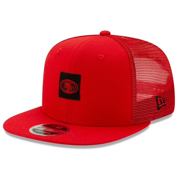 San Francisco 49ers New Era Shanahan Square Trucker 9fifty Snapback Adjustable Hat Scarlet Osfa Walmart Com