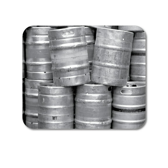 DistinctInk Mouse Pad - 1/4" Foam Rubber - Beer Kegs