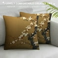 thumbnail image 3 of GOSMITH  Throw Pillows Cover Brown Japanese Bush Oriental Painting Plum Brush Blossom Wind Nature Flower Chinese Tree Cherry Japan Cushion Case for Fall Home Decor, 3 of 5