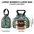thumbnail image 5 of Pioneer Flower Floral Print Pattern Drawstring Lunch Bag Women - Drawstring Lunch Bag Insulated for Work Office - Stain-Resistant Large Lunchbags for Women with Multi-Pockets, 5 of 6