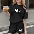 thumbnail image 2 of BOVXNPU Boys Girls Summer Clothing Sets, Children's Summer Printing Leisure Round Neck Short Sleeves Top And Shorts 2-piece Set For Kids Summer Outfits, 2 of 6