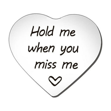 

1PC Encouraging Words Stainless Steel Heart Shaped Keepsake Motivational Quotes Family Friendship Keepsake Heart Shaped Accessories
