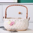 thumbnail image 4 of Ckraxd Multi-purpose Handheld Basket Planter - Decorative Ceramic Container for Small Succulents, Farmhouse Style, Wedding, Office, Home Decoration, 4 of 7