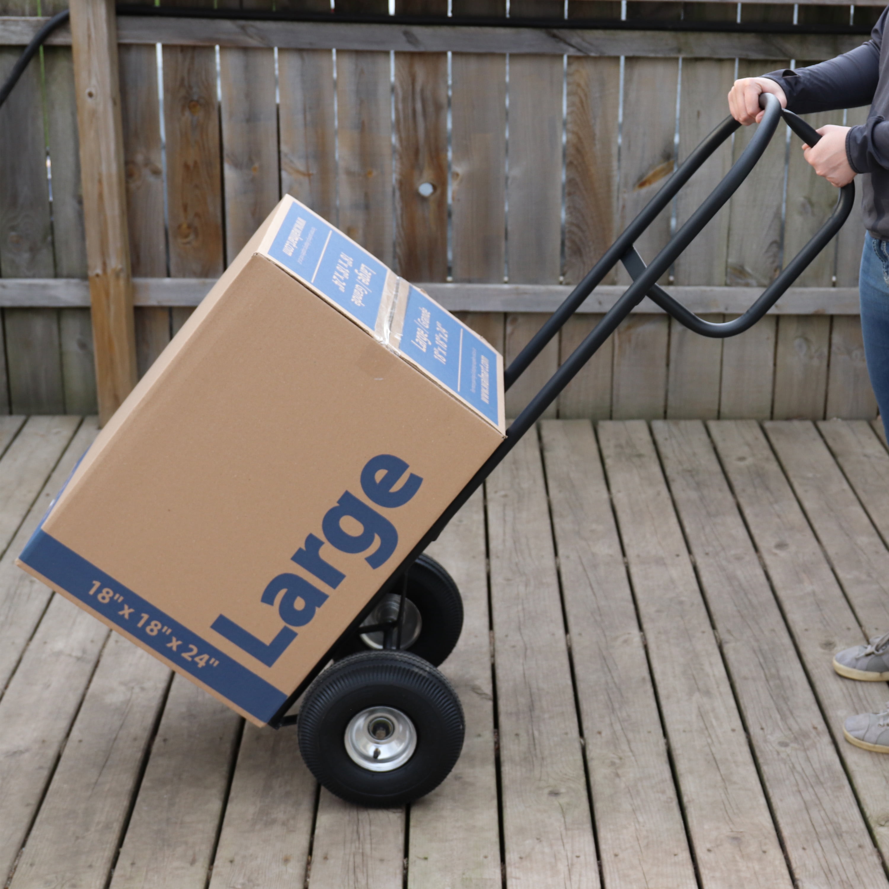 Milwaukee DC30019, Black 800 lbs Steel 21 in x 20 in x 50 in D-Handle Hand Truck