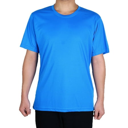 Adult Men Polyester Breathable Short Sleeve Clothes, Casual Wear Tee, Golf Tennis Sports