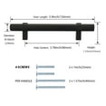 thumbnail image 2 of Homdiy 25 Pack Matte Black Cabinet Handles Cabinet Pulls Drawer Handles for Kitchen Door Bedroom Dresser Bathroom Wardrobe Cupboard,3-3/4in Hole Centers, 2 of 6