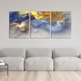 thumbnail image 2 of Hieng 3Pieces Canvas Wall Art Decor Modern Artwork Print Abstract Colorful Brushstrokes Landscape Painting Poster Wall Art for Living Room Home Decoration（Only canvas）, 2 of 6