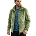 thumbnail image 5 of Men's Classic Zip Front Polar Fleece Jacket Army Green M, 5 of 9