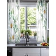 thumbnail image 2 of Eucalyptus Leaves Sheer Curtains 39 Inch Length 2 Panels Set for Living Room/Bedroom, Daisy Spring Floral Botanical Watercolor Kitchen Curtains Grommet Curtains Window Treatments 27.5"x39"x2, 2 of 7