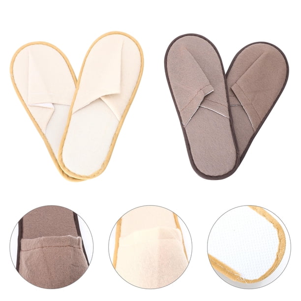 BESTYASH 12Pares Zapatillas Para Invitados Con Piso Antideslizante Y Tela Para Salón Hotel Y Casa