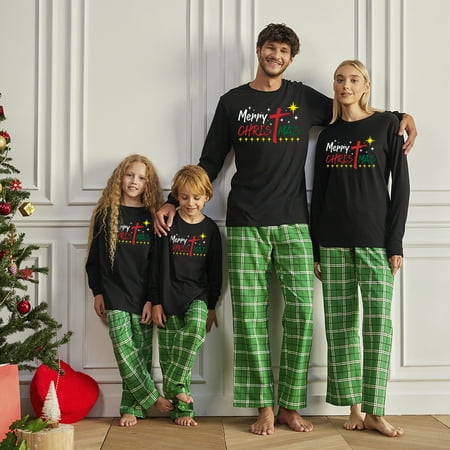 Matching Christian Christmas PJs for Family - Religious Jesus Christmas Holiday Pajamas