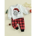thumbnail image 4 of Baby Boy Girl Christmas Outfit 3M 6M 12M 18M 24M 3Y Merry Christmas Crewneck Sweatshirt and Pants Set Toddler Xmas Clothes, 4 of 10