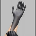 thumbnail image 3 of Guantes desechables de vinilo negro medianos 100, sin látex ni polvo, guantes para exámenes médicos, guantes quirúrgicos, para el hogar, de limpieza y para alimentos, 3 of 8