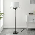 thumbnail image 5 of SAFAVIEH Elaria 64 in. Glam Oil Rubbed Bronze Iron Floor Lamp with White Cotton Shade, 5 of 6