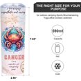 thumbnail image 5 of Cancer July Birthday Gifts for Women - 20oz Skinny Stainless Steel Tumbler, Astrology Decor Gifts，Reusable Stainless Steel Water Bottle for Hot & Cold Drinks Tea Cup Iced Coffee Travel Mug, 5 of 7