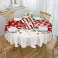 thumbnail image 3 of Red Poppy Flower Meadow Round Tablecloths for Dining Table Waterproof Table Cover for Kitchen Living Room, 3 of 6