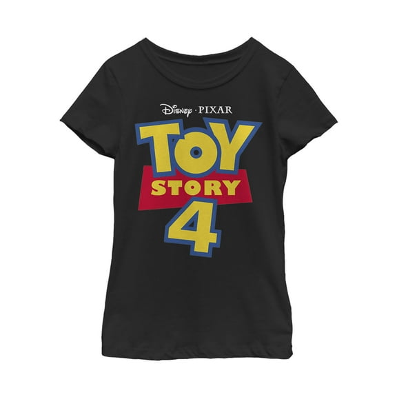 Girl's Toy Story Classic Logo Graphic Tee Black Small