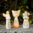 thumbnail image 5 of ICERUN 3Pcs Garden Statues,Resin Double Angel Girl Sculpture Yard Decor,Forest Ambience Outdoor Decorations for Yard,Style6, 5 of 7