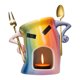 thumbnail image 1 of Bonita Taza Para Fondue De Chocolate Con Taza De Cerámica Hecha A Mano Para Derretir Chocolate, Ideal Para Citas Nocturnas, Cumpleaños Y Bodas, Con 2 Tenedores Y Una Mini Olla Para Cocinar A Fuego L, 1 of 2