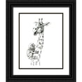 thumbnail image 1 of Shefranov, Olga 12x14 Black Ornate Wood Framed with Double Matting Museum Art Print Titled - Giraffe IV, 1 of 4