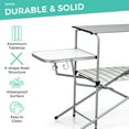 thumbnail image 5 of Costway Foldable Camping Table Outdoor Kitchen Portable Grilling Stand Folding BBQ Table, 5 of 9