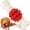 Red, variant on 1 Interactive Ball and Bone Dog Chew Toy - Durable Nylon Teeth Healthy Textured Design, Orange/Red/Blue Fits All Breeds Sizes (Small, Medium, Large) - Promotes Teeth Cleaning & Play Fun
