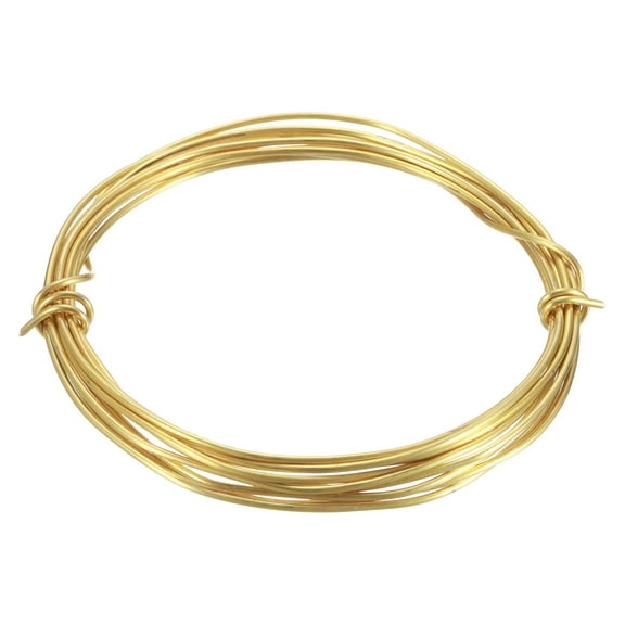 14 Gauge Brass Round Wire, 9.8 ft Craft Tarnish Resistant Beading Wires