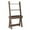 Walnut, variant on Costway Home Office Ladder Desk Wall-Leaning Laptop Workstation with Storage Shelves Natural