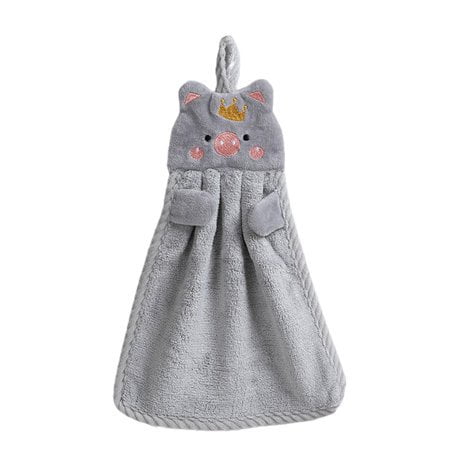 

Egebert Hanging Kitchen Towels | Quick Drying Cute Piggy Thick Towels | Absorbent Coral Fleece Bathroom Hand Towels with Hanging Loop Dish Cloth Hand Towels for Kitchen Bathroom