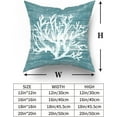 thumbnail image 6 of Summer Coral Throw Pillow Covers 18x18 inch,Retro Turquoise Wooden Plank Sea Star Nautical Pillows Cases, Beach Coastal Blue Decorative Pillowcase Room Decor Home Sofa Bed Set of 2, 6 of 6