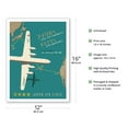 thumbnail image 2 of Fly to America and Okinawa - Deluxe DC-6B - Japan Airlines - Vintage Airline Travel Poster - Bamboo Fine Art 290gsm Paper (Unframed) 12x16in, 2 of 4