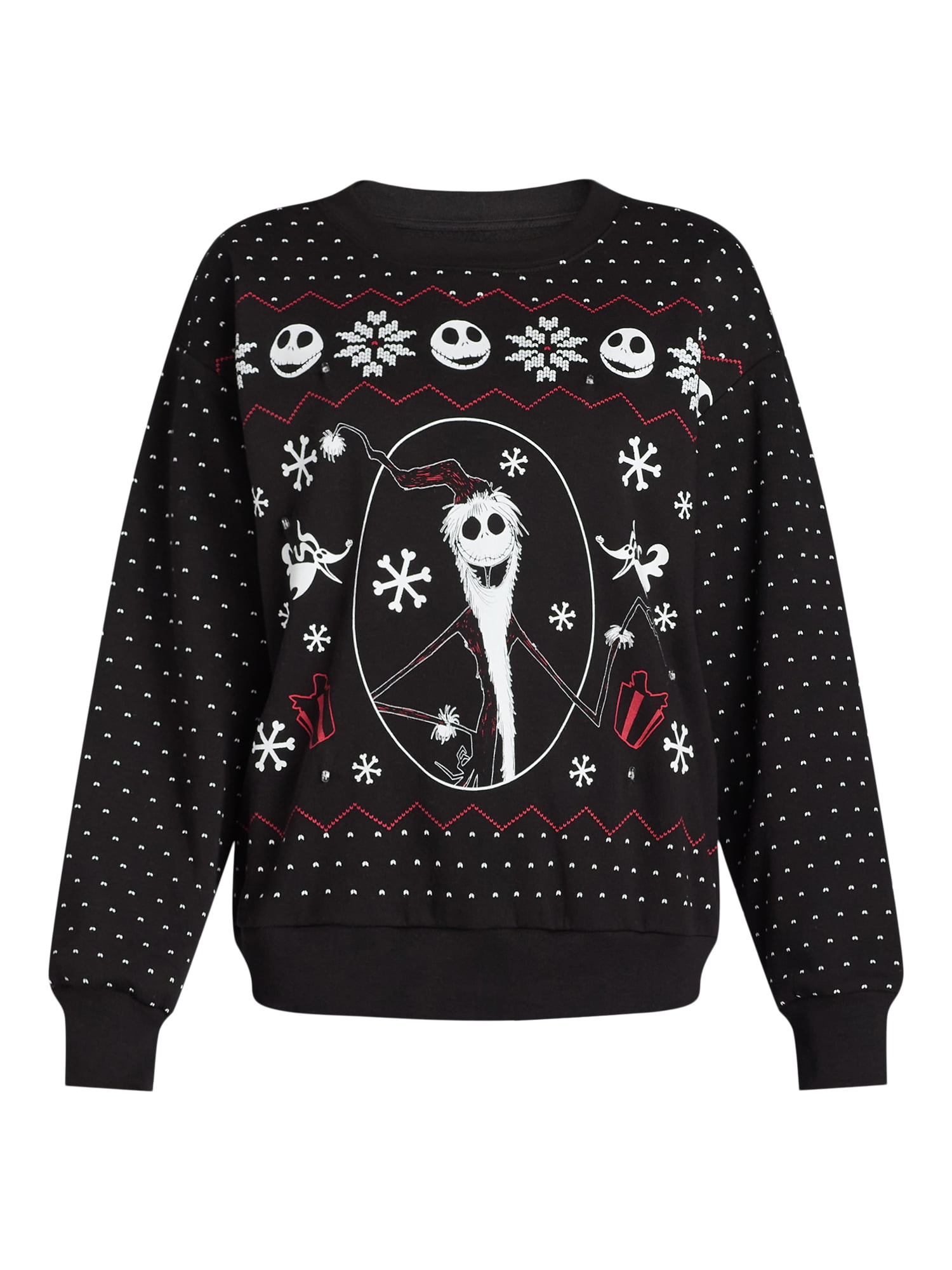 Nightmare Before Christmas Light Up Sweatshirt, Womens