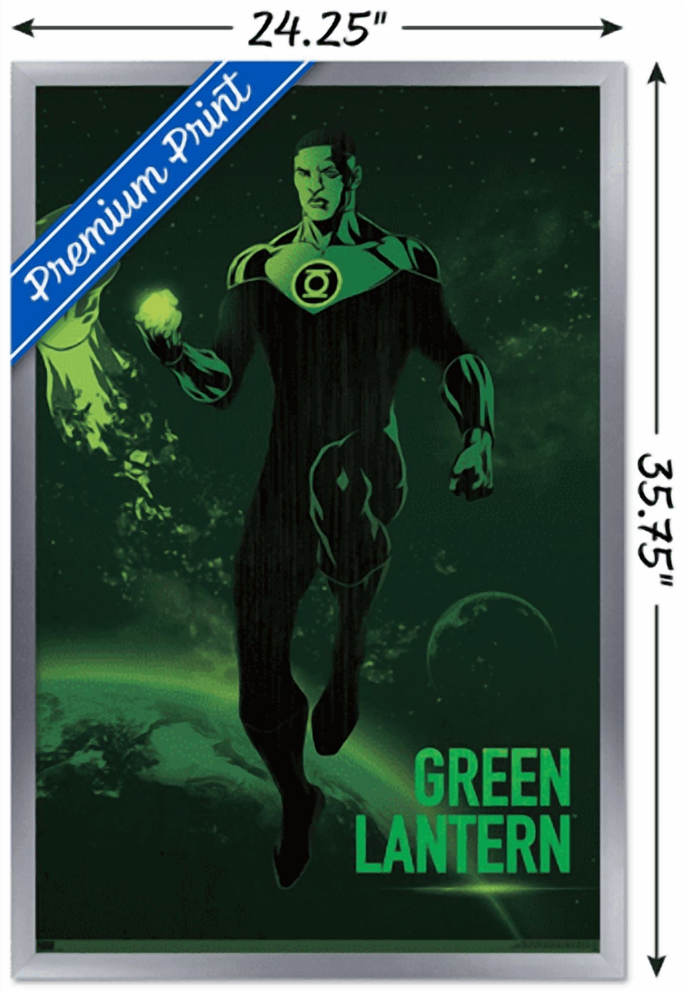 DC Comics: Dark Artistic - Green Lantern Wall Poster, 22.375" x 34" Framed