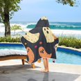 thumbnail image 3 of Yayeee Kids Hooded Towels Toddler Soft Absorbent Beach Bathing Wrap 50" x 23.5", Purple Halloween Ghosts, 3 of 5