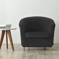 thumbnail image 2 of LKJYER 2 Piece Stretch Club Chair Slipcover, Tub Chair Cover Velvet Soft Armchair Chair Slipcovers Removable Washable for Living Room, 2 of 7