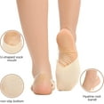 thumbnail image 6 of 6 Pairs Toe Topper Liner Socks for Women Ultra Low Cut No Show Half Socks with Sling Back for Heels Dress Shoes, 6 of 6