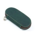 thumbnail image 1 of Sac à Stylos en Cuir Rétro Fait Main 3 Pack Fermeture Éclair Ovale Portable Vert, 1 of 6