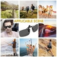 Clip on Sunglasses, [2Pack] Mens/Womens UV400 FlipUp Polarised