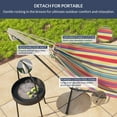 thumbnail image 4 of Belleze 10ft Double Hammock Stand with Carrying Case Kit, (Tropical), 4 of 7