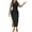 Black, variant on QUNYINEY Womens Summer Dresses Solid Casual Sleeveless Bodycon Dress Crew Neck Split Hem Maxi Sundress