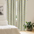 thumbnail image 2 of Ambesonne Ikat Curtains, Old Form Shapes Bundles, Pair of 28"x95", Grey White Yellow, 2 of 5
