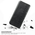 thumbnail image 6 of Compatible for Samsung Galaxy S24 Wallet Case, Embossed Pattern PU Leather Magnetic Suction Flip Cover with Credit Card Holder Kickstand Silicone Anti-Scratches Shockproof Case, Black, 6 of 7