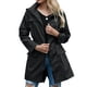 thumbnail image 1 of Chaqueta impermeable para mujer, impermeable, transpirable con capucha, ligera, plegable, chaqueta de transición, chaqueta para exteriores con cintura ajustable con cordón, 1 of 5