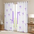 thumbnail image 2 of Castle Fairy Personalized Initial Letter I Blackout Curtains Set of 2 (52x84 Each) for Children Women Men,Bow Tie Stripes Window Curtains,Monogrammed Alphabet Curtains and Drapes, 2 of 6