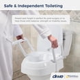 thumbnail image 2 of Universal Raised Toilet Seat with Handles, 2 of 7