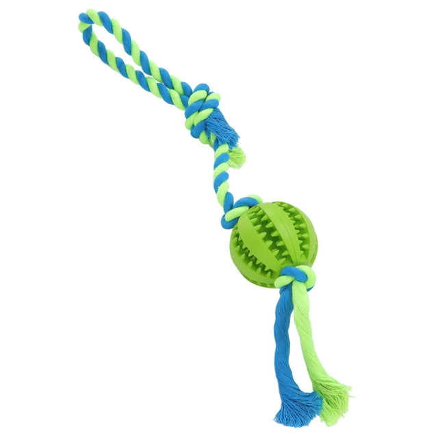 Dog Puzzle Teething Toy, Dog Food Dispensing Ball Toy Refillable Rubber Reduce Boredom For Playing For Puppies Green