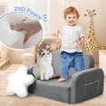 thumbnail image 6 of Babyeap Extra Wide Kids Chair,2-in-1 Convertible Toddler Chairs,Soft Comfy Kids Couch, Kids Sofa for Boys & Girls 3+,Deep Gray, 6 of 9