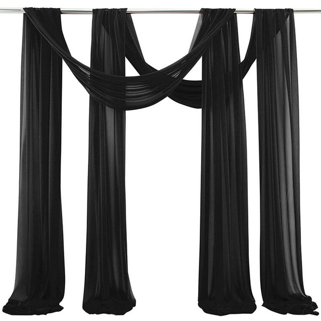 Transparent Voile Curtain\ Decorative For Crossing Curtain Shops\ Wedding Decoration Scarf\ 70 Cm 2pc
