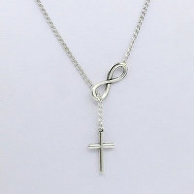 ziyahi Chaîne de Cou AliExpress Vente Chaude Simple Chiffre Porte-Bonheur Collier Court Croix 8 Personnages Bijoux